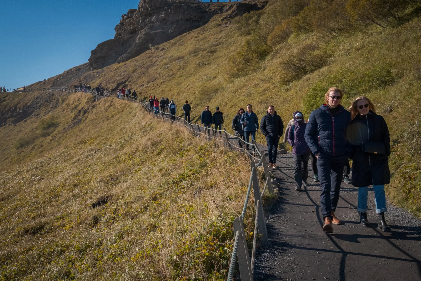 YES-EU colleagues hiking together in Iceland